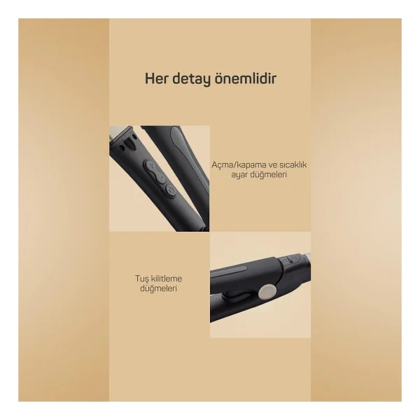 Arzum AR5080 Prostyle Gold İnce Saç Düzleştirici - Görsel 5