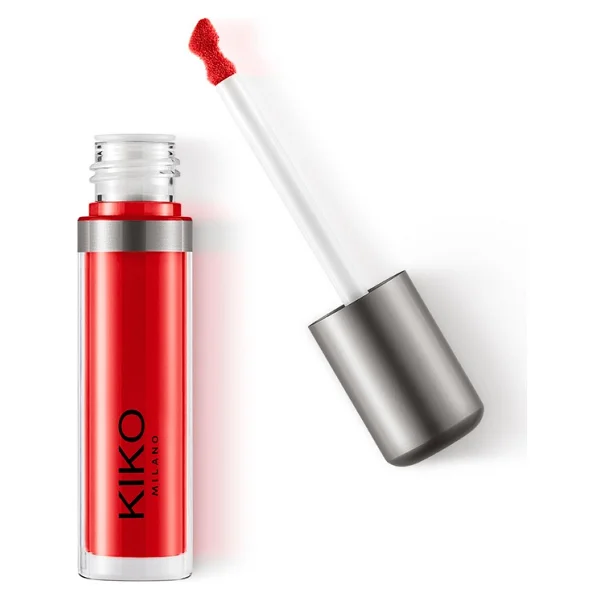 KIKO Milano New Lasting Matte Veil 12 Crimson Red Likit Ruj - Görsel 2