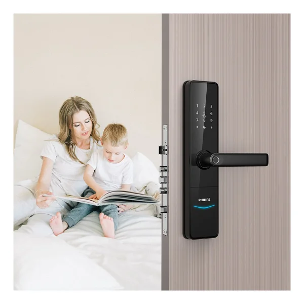 Philips DDL603E-5HWS Parmak İzli Şifreli Kollu Akıllı Kapı Kilidi - Görsel 2
