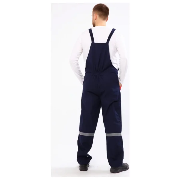 Çamdalı Iş Elbiseleri - Bahçıvan Tulumu 16/12 Lacivert Gabardin Askılı Tulum - Lacivert - Kırmızı - Görsel 6
