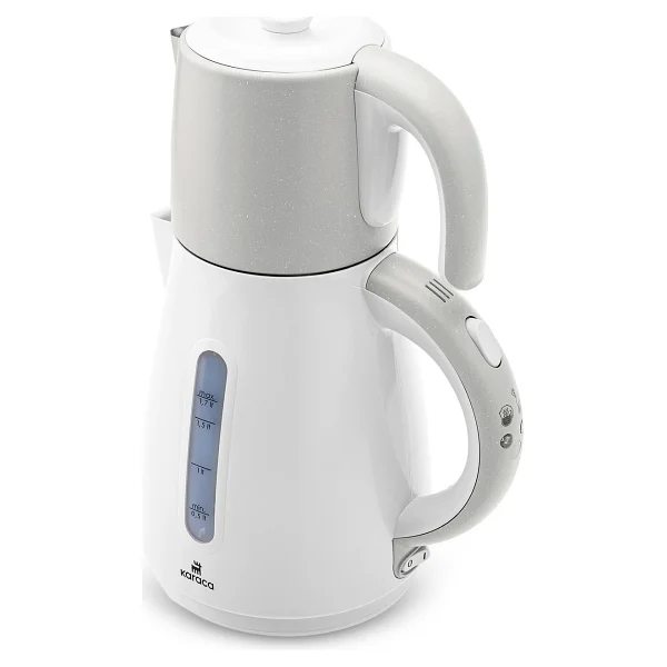 Karaca Daystar 2in1 Pearl White 1500 W Çelik Demlikli Çay Makinesi - Görsel 2