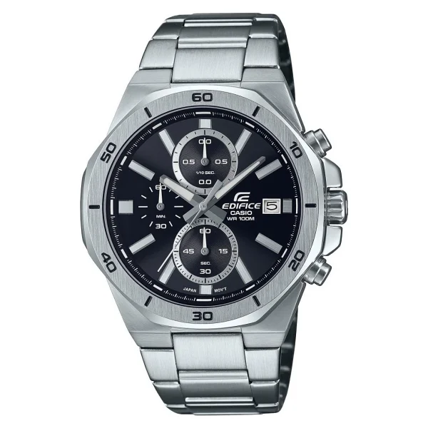 Casio Edifice EFV-640D-1AVUDF Çelik Kordon Gümüş-Siyah Erkek Kol Saati - Görsel 5