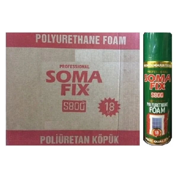 Somafix 300 ml Poliüretan Köpük Çelik Kapı Pencere Izolasyon Montaj Dolgu Pu Köpük - Görsel 2