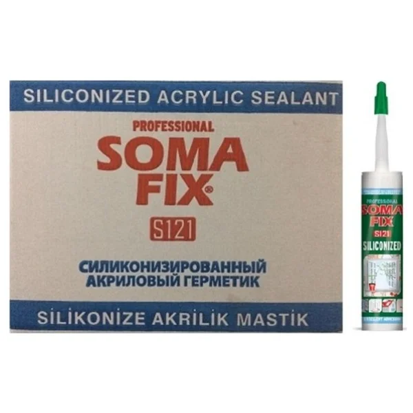 Somafix 310 ml - 500 gr Beyaz Akrilik Mastik Pimapen Pvc Kapı Parke Montaj Dolgu Mastiği - Görsel 5