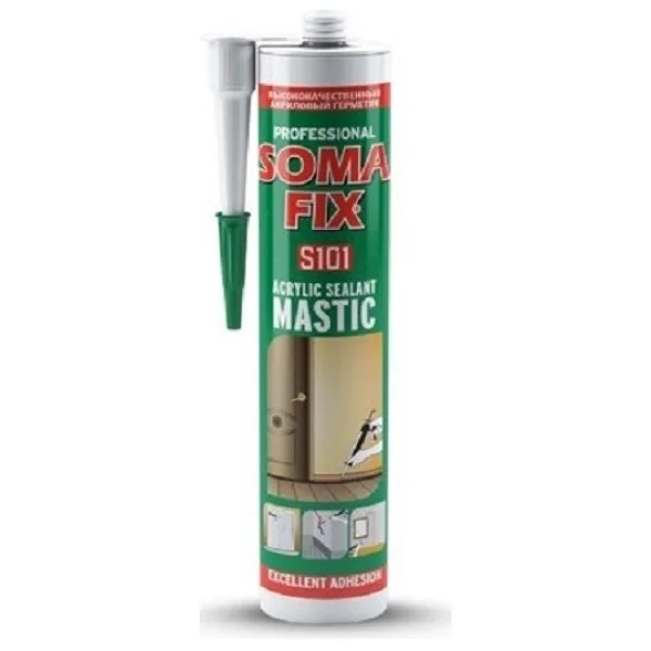 Somafix 310 ml - 500 gr Beyaz Akrilik Mastik Pimapen Pvc Kapı Parke Montaj Dolgu Mastiği - Görsel 3