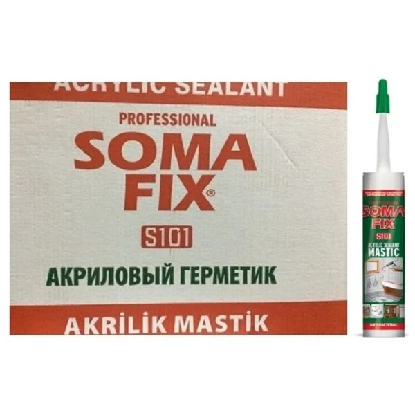 Somafix 310 ml - 500 gr Beyaz Akrilik Mastik Pimapen Pvc Kapı Parke Montaj Dolgu Mastiği - Görsel 2