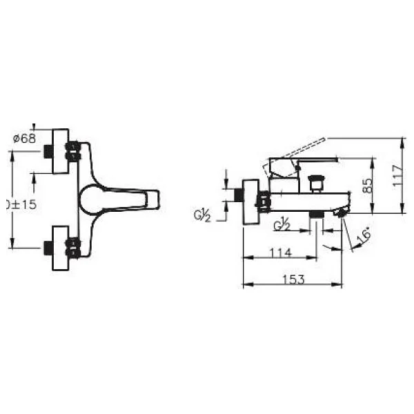 Artema Nora S A42870 Krom Banyo Bataryası - Görsel 2