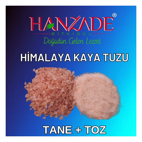 Hanzade Bitkisel Pembe Himalaya Tuzu Toz ve Tane 2'li Set 1 kg + 1 kg - 2 kg - Görsel 4