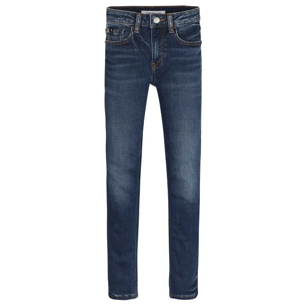 Calvin Klein Yüksek Bel Mavi Erkek Çocuk Denim Pantolon IB0IB017141BJ - 16 Yaş - Görsel 4