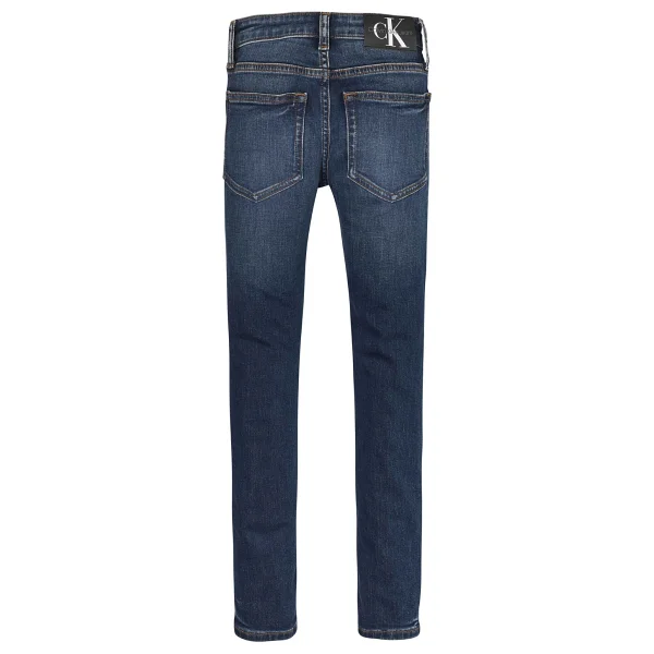 Calvin Klein Yüksek Bel Mavi Erkek Çocuk Denim Pantolon IB0IB017141BJ - 16 Yaş - Görsel 5