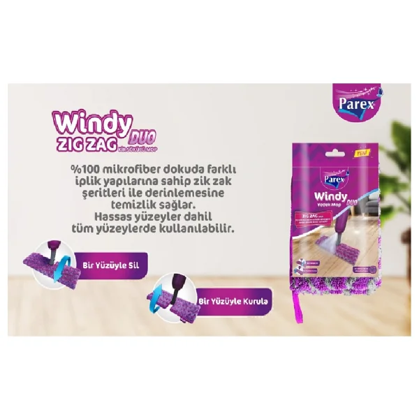 Parex Windy Duo ZigZag Yedek Mop - Görsel 2