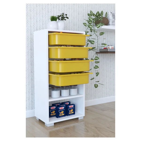 Remaks 4 Sepetli Çok Amaçlı Pembe Oyuncak Dolabı - Görsel 9