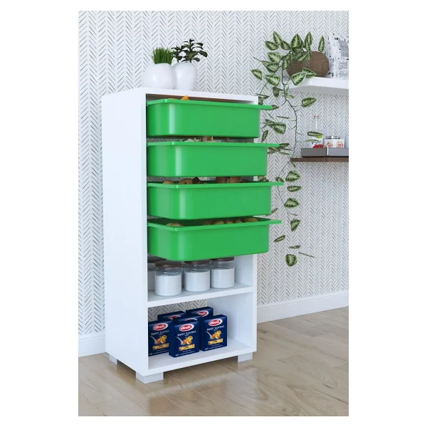Remaks 4 Sepetli Çok Amaçlı Pembe Oyuncak Dolabı - Görsel 8