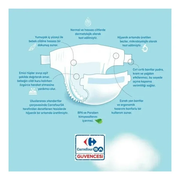 Carrefour Baby 6 Numara XL 28'li Bebek Bezi - Görsel 3