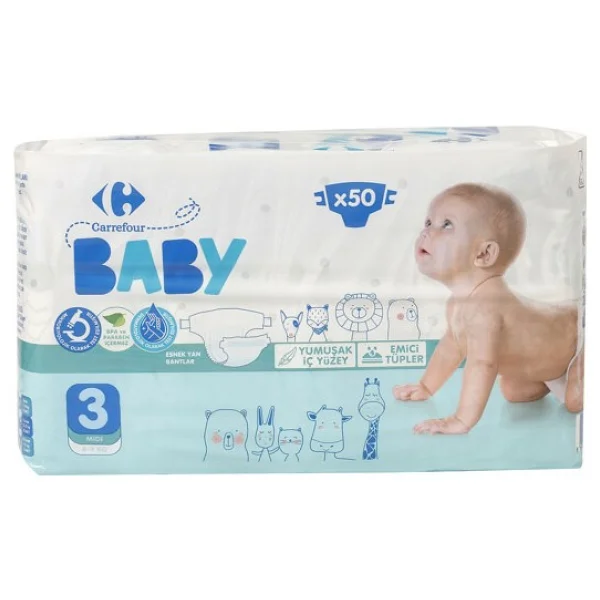 Carrefour Baby 6 Numara XL 28'li Bebek Bezi - Görsel 5