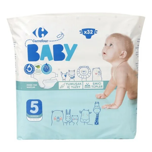 Carrefour Baby 6 Numara XL 28'li Bebek Bezi - Görsel 6