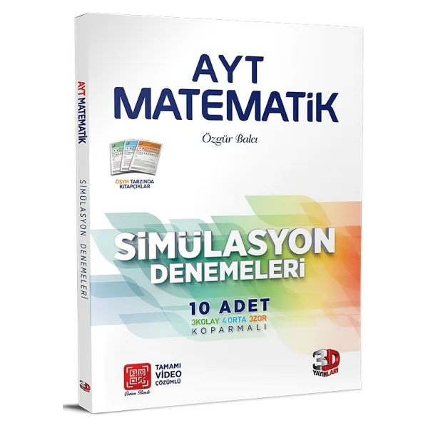 3D Yayınları AYT Simulasyon Matematık 10'lu Denemeleri - Görsel 5