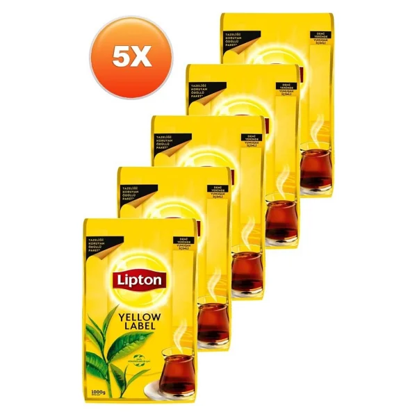 Lipton Yellow Label Tea 1 kg 5'li Çay - Görsel 2
