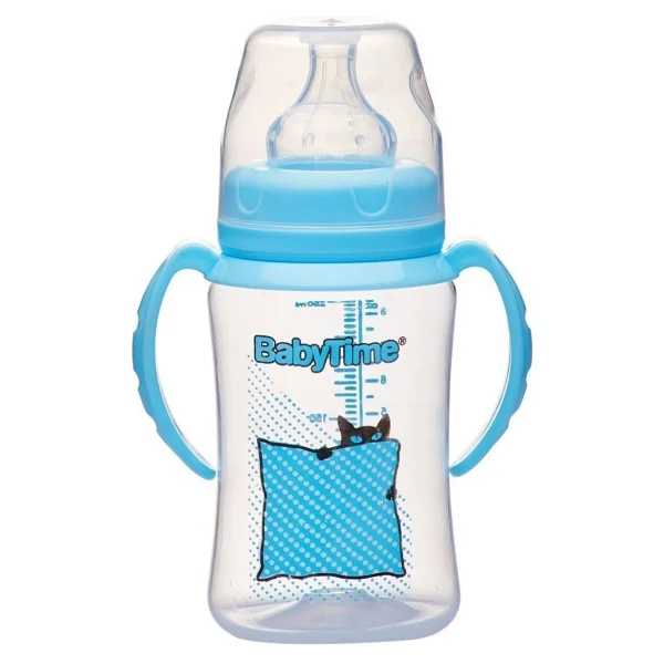 BabyTime BT077 Geniş Ağız Kulplu 250 ml PP Biberon - Görsel 3
