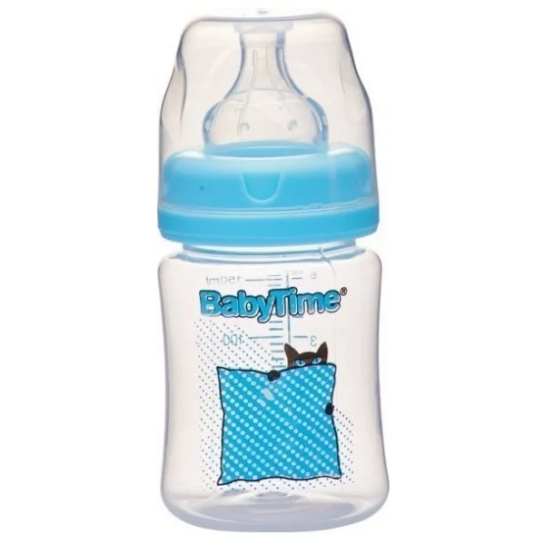 BabyTime BT076 Geniş Ağızlı Silikon Uçlu 150 ml PP Biberon - Görsel 2