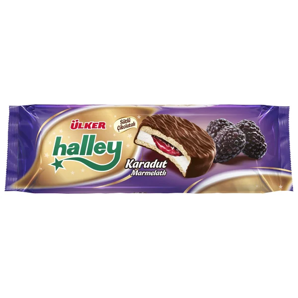 Ülker Halley Mini Karadut Dolgulu Sandviç Bisküvi 236 gr - Görsel 2