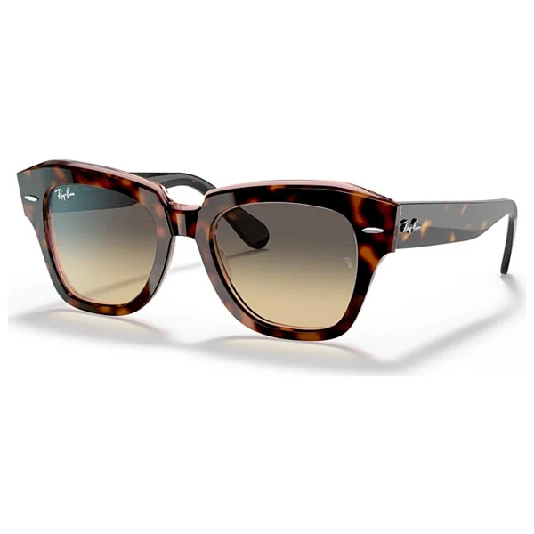 Ray-Ban State Street 2186 1324BG Havana Pink-Brown/Blue Güneş Gözlüğü - Görsel 2