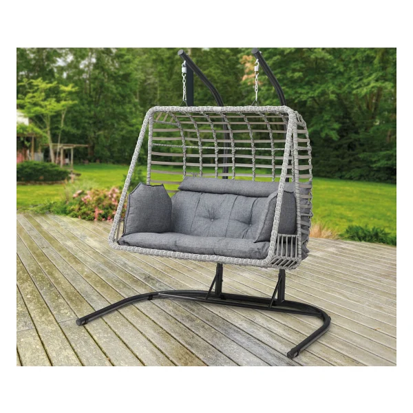 Tu Tienda Çift Kişilik Rattan Salıncak,beyaz - Görsel 7
