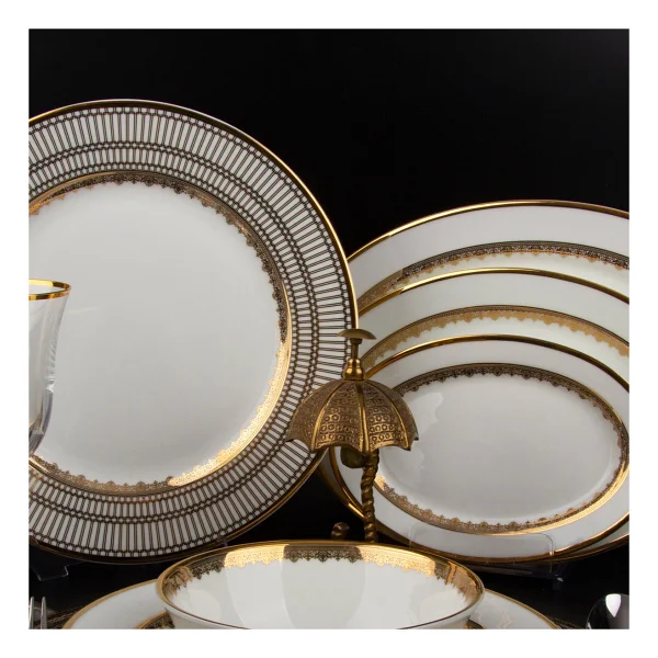 Evaliza Crown Gold 42 Parça 6 Kişilik Kahvaltı Takımı - Görsel 2