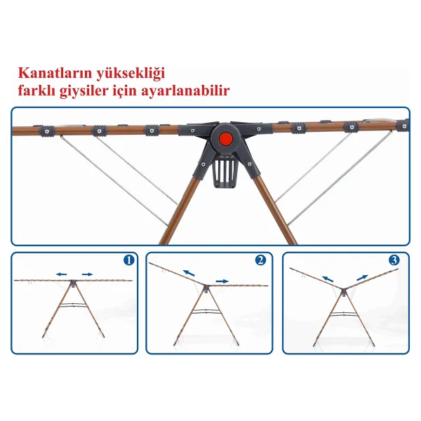 Devecioğlu MM033 Nova Lux Çamaşır Kurutma Askısı - Görsel 4