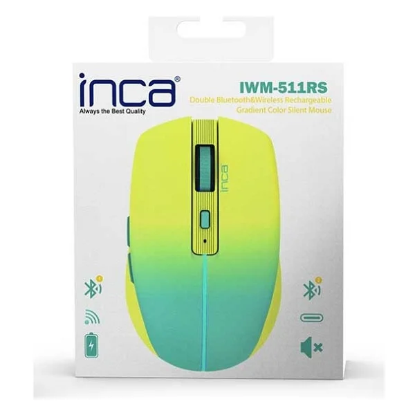 Inca Iwm-511RS Sarı Şarjlı Sessiz Optik Kablosuz Mouse - Görsel 4