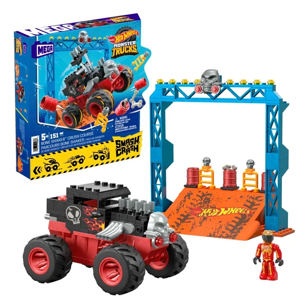 Mega Construx Hot Wheels Smash N Crash Bone Shaker Çarpışma Seti HKF87 - Görsel 7
