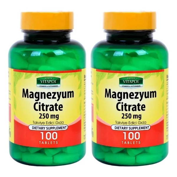 Vitapol Magnezyum Sitrat Vitamin B6 100 Tablet 2 Adet - Görsel 2