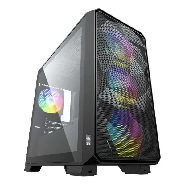 Dragos Diamond ARGB Fanlı Micro ATX Oyuncu Kasası - Görsel 2