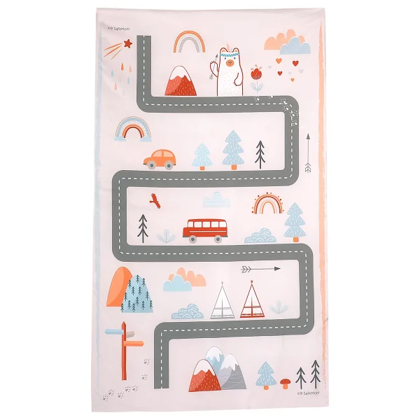 Safemom 90 x 145 cm Aktivite Bebek Çocuk Oyun Halısı Oyun Matı Snow - 90 x 140 cm - Bej - Görsel 2