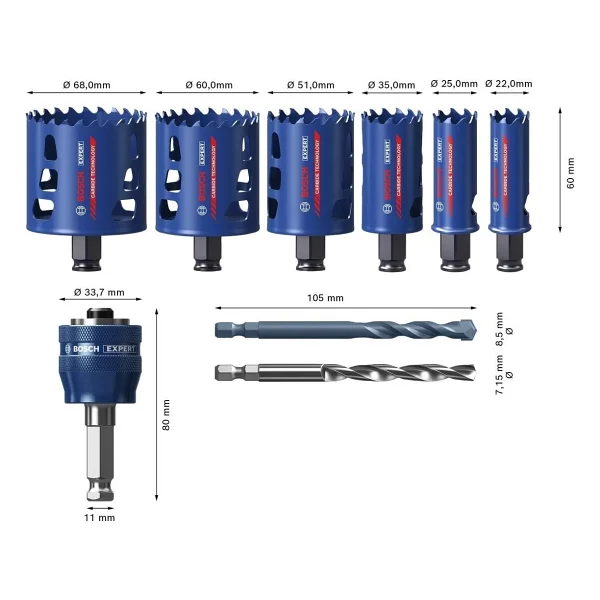 Bosch Expert 2608900445 9 Parça Panç Seti - Görsel 2