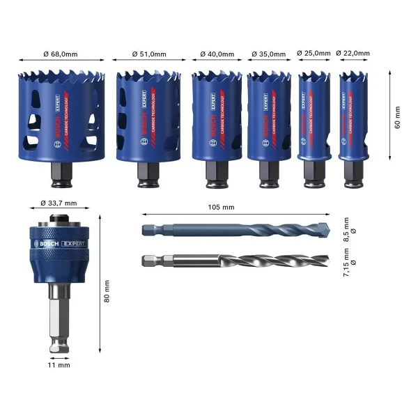 Bosch Expert 2608900446 9 Parça Panç Seti - Görsel 2