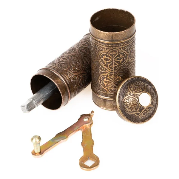 DMT COPPER HOME Dmt Gaziantep Otantik Kahve-baharat Çekme Değirmeni Yük:22cm Eni:4,5cm Ağırlık:475gr Bakır Renk - Görsel 2