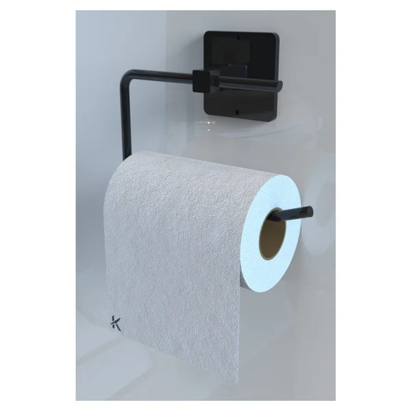 Karteya Yapışkanlı 4'lü Siyah Uzun Havluluk Rulo Havluluk Wc Tuvalet Kağıtlık Yuvarlak Havluluk Set - Görsel 3