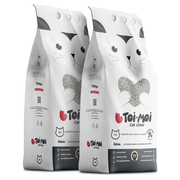 Toi Moi Aktif Karbonlu 10 lt 2'li Bentonit Kedi Kumu - Görsel 4