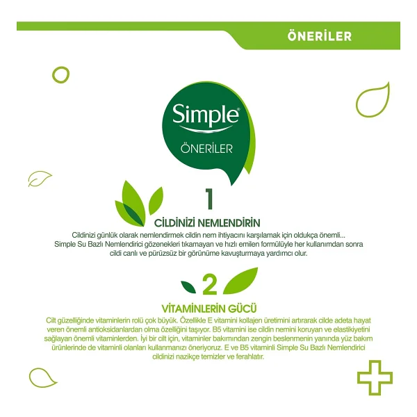 Simple Su Bazlı Nemlendirici 12 Saate Kadar Etklili Hassas Ciltler İçin 125 ml - Görsel 6