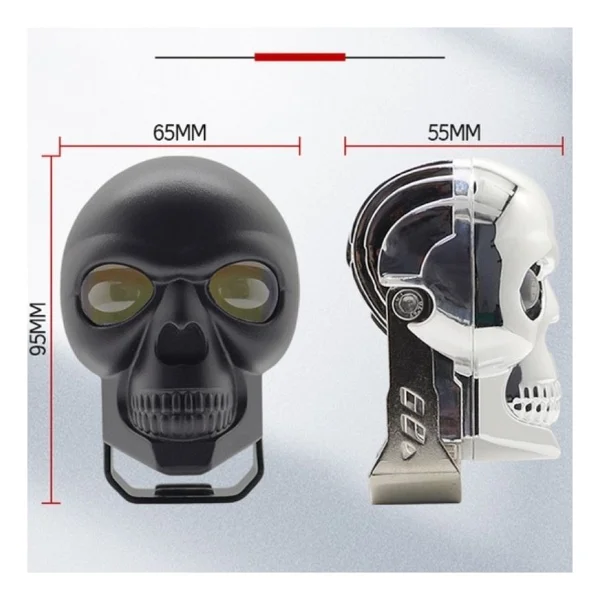 C9 Skull Head Özel Tasarım Off Road Sis Lambası 2 Adet - Görsel 4