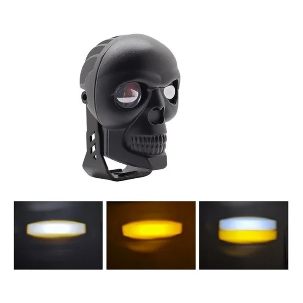 C9 Skull Head Özel Tasarım Off Road Sis Lambası 2 Adet - Görsel 3