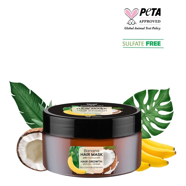 Ashley Joy Yavaş Uzayan Saçlara Niacinamide ve Vegan Keratin Içeren Banana 2'li Bakım Seti - Görsel 6