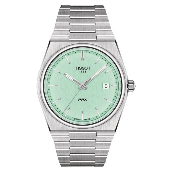 Tissot PRX 40mm T137.410.11.091.01 Çelik Kordon Mint Yeşili Erkek Kol Saati - Görsel 4