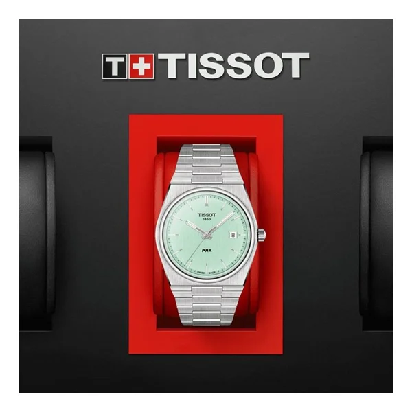Tissot PRX 40mm T137.410.11.091.01 Çelik Kordon Mint Yeşili Erkek Kol Saati - Görsel 7