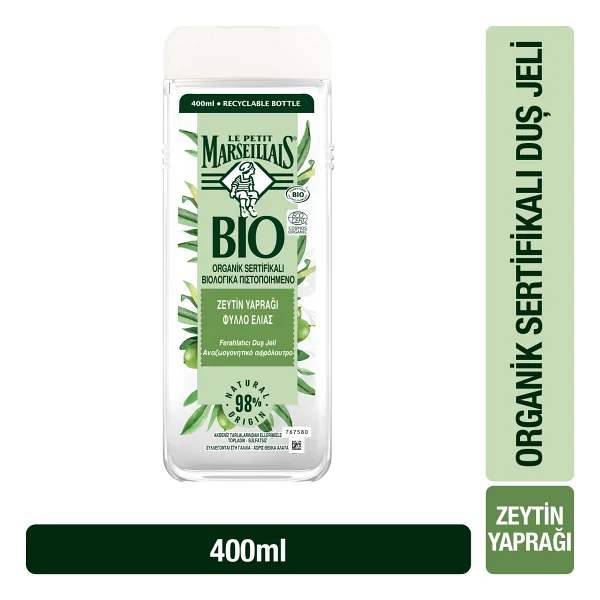 Le Petit Marseillais Duş Jeli Bio Organik Sertifikalı Zeytin Yaprağı 400 ml - Görsel 4