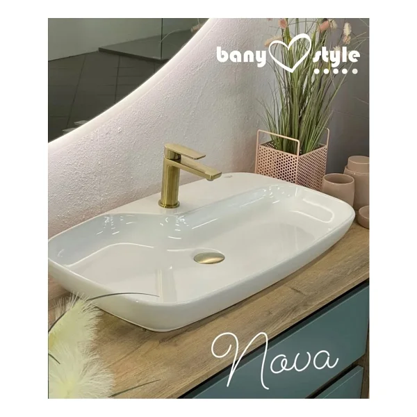 Turkuaz Seramik Nova 70 cm Tezgah Üstü Lavabo - Görsel 2