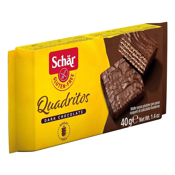 Schar Quadritos Glutensiz Çikolata Kaplamalı Gofret 40 gr (10 ADET) - Görsel 4