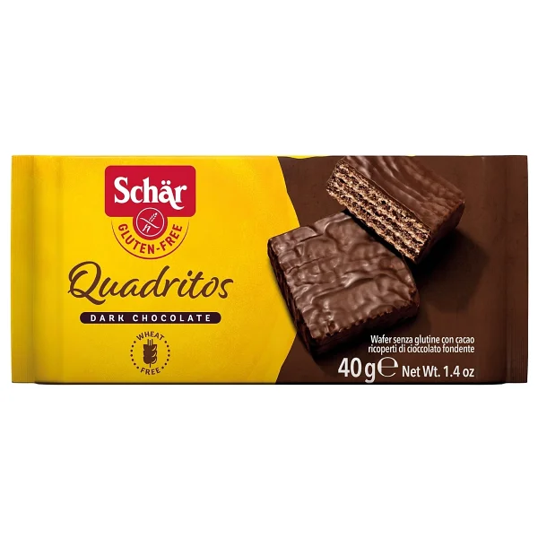 Schar Quadritos Glutensiz Çikolata Kaplamalı Gofret 40 gr (10 ADET) - Görsel 2