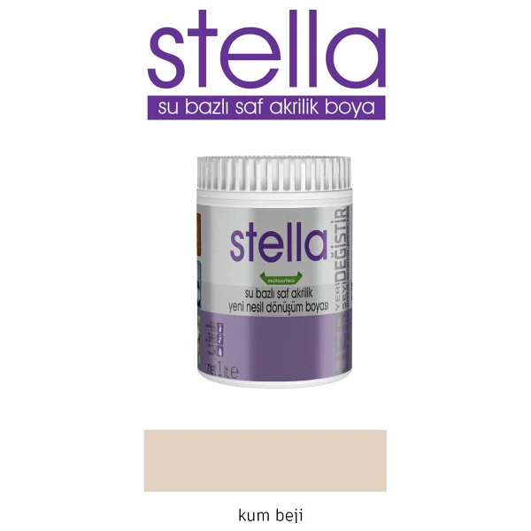 Bianca Stella 0.5 lt 1055 Mistik Beyaz Su Bazlı Saf Akrilik Boya - Görsel 7
